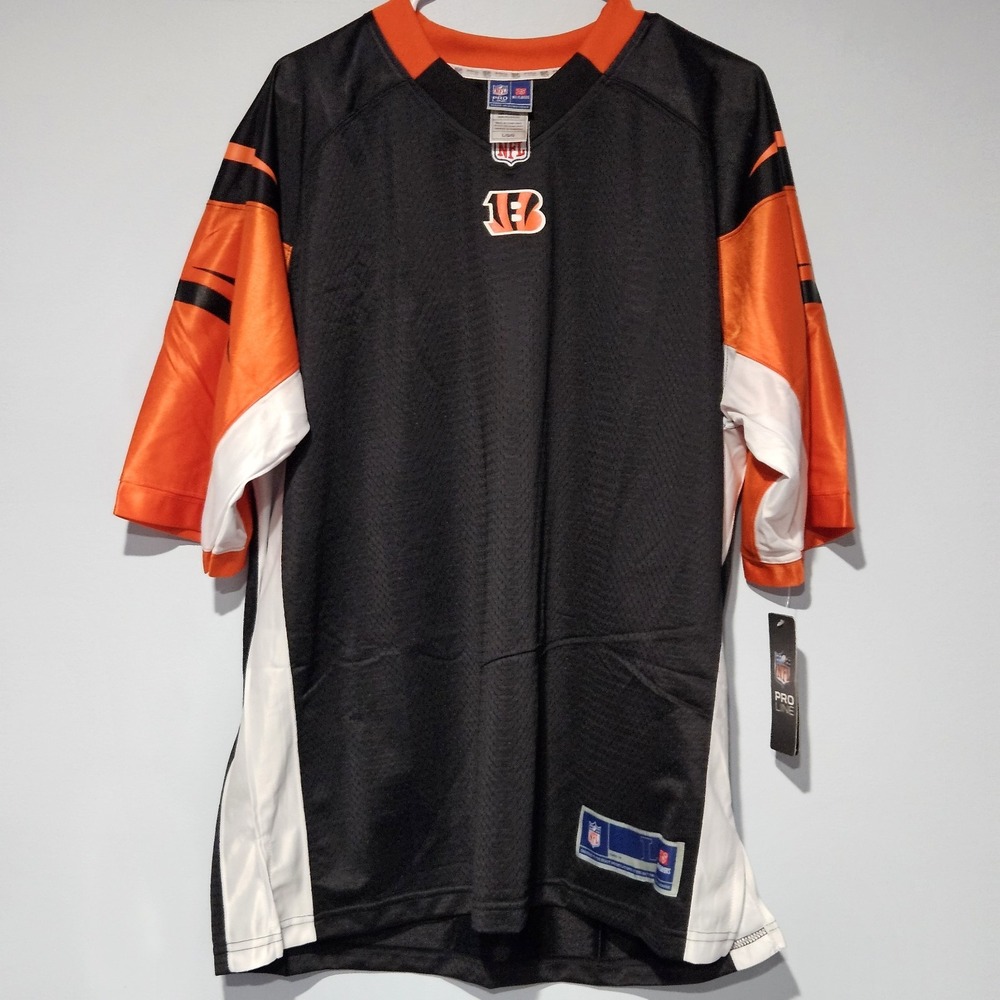 Pro Line Cincinnati Bengals Men's Blank Jersey Size L Black Orange
